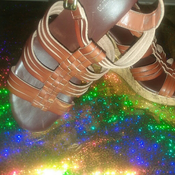 💜#W142 MOSSIMO WEDGE HEEL SANDALS Sz 11 - Picture 5 of 7